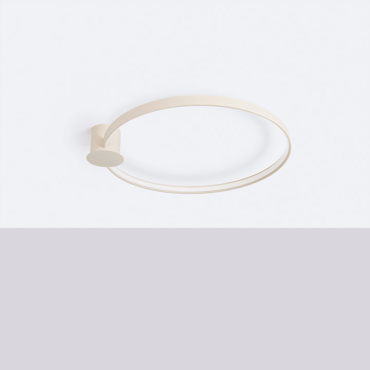 Plafonnier anneau RIO beige éteinte, au plafond