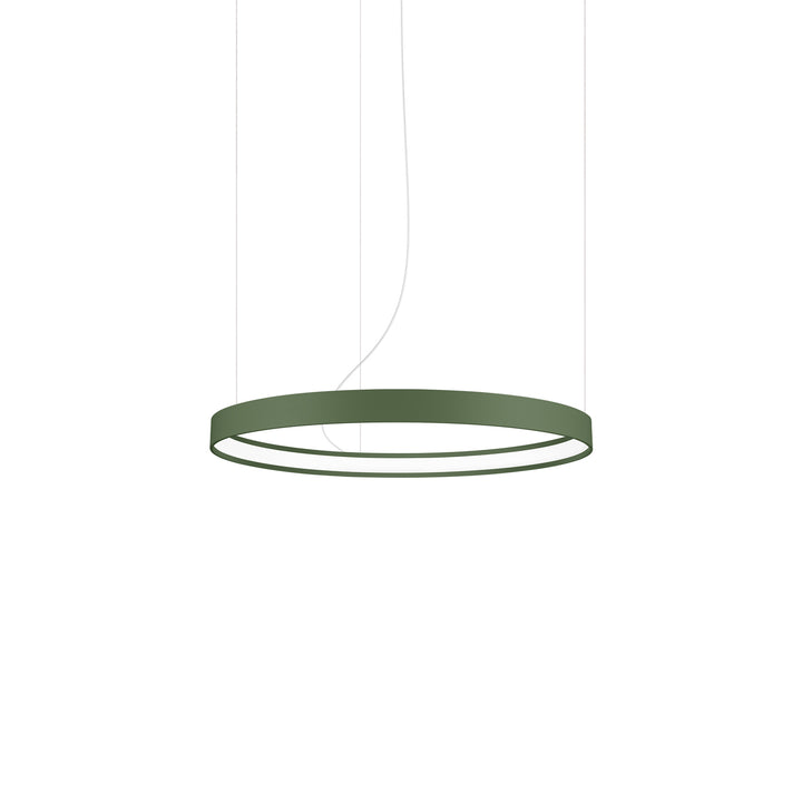 Lustre anneau RIO vert olive vue d'ensemble
