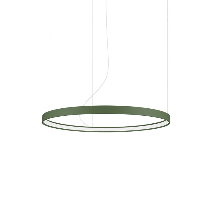 Lustre anneau RIO vert olive vue d'ensemble