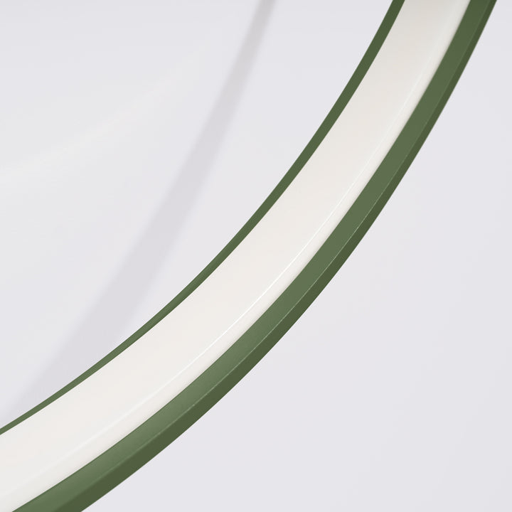 Plafonnier anneau RIO vert olive éteinte, vue de dessous