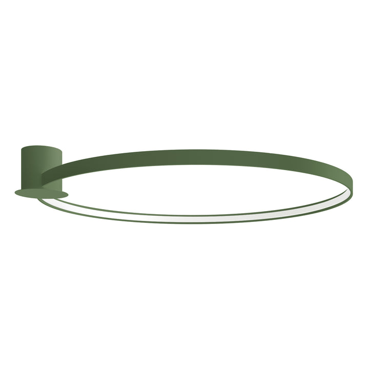 Plafonnier anneau RIO vert olive vue d'ensemble