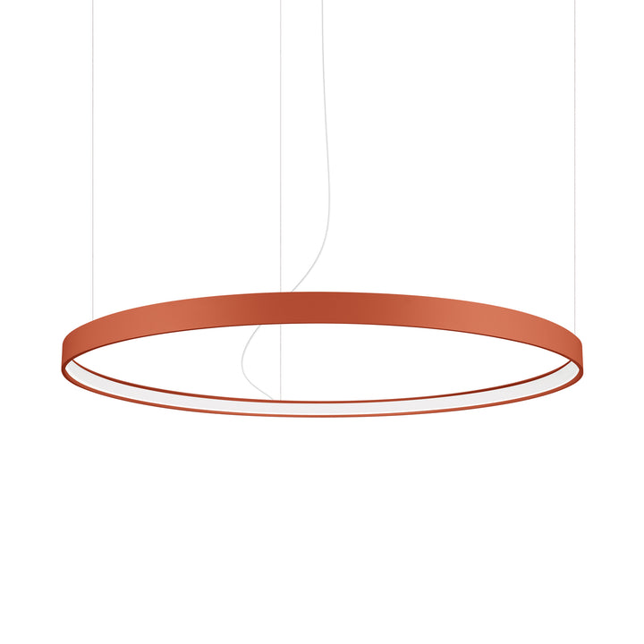 Lustre anneau RIO ocre rouge vue d'ensemble