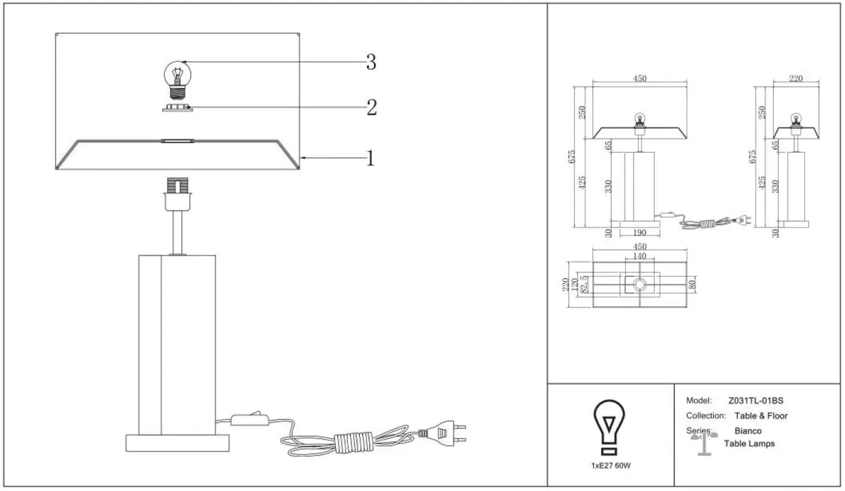 Schéma d'installation du luminaire