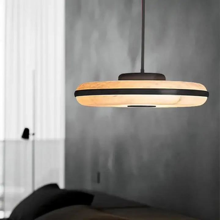 Suspension luminaire design led marbré pour salon moderne