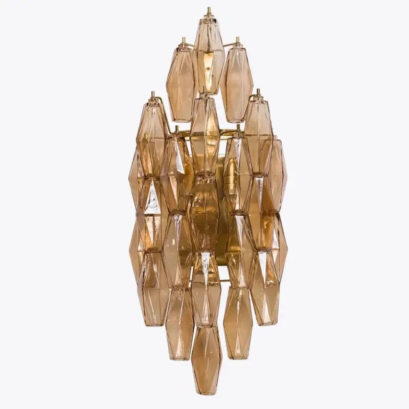 Applique murale contemporaine en verre design géométrique