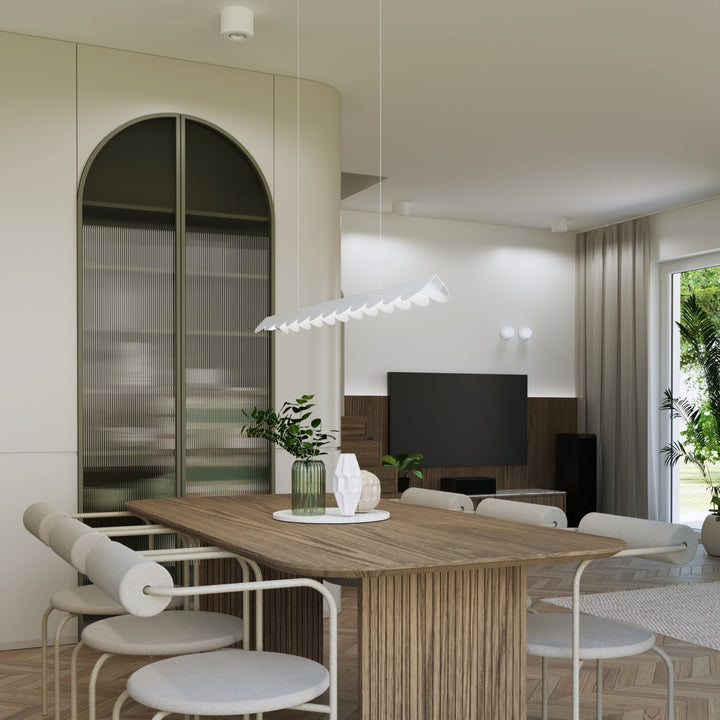 Suspension BISCUIT blanc au-dessus d'une table