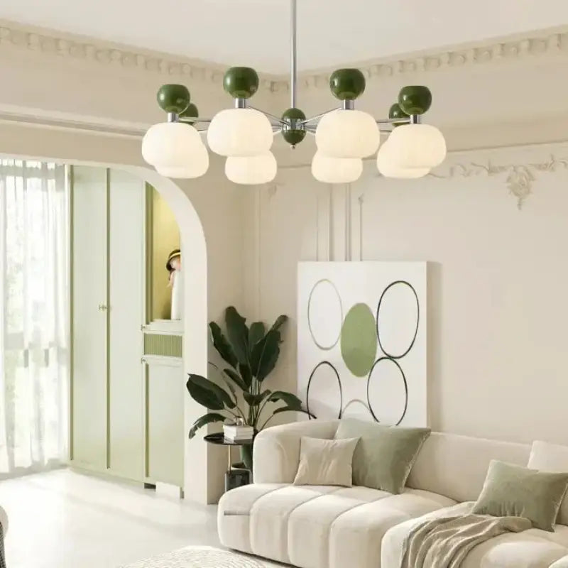 Suspension têtes moderne vert design écologique élan