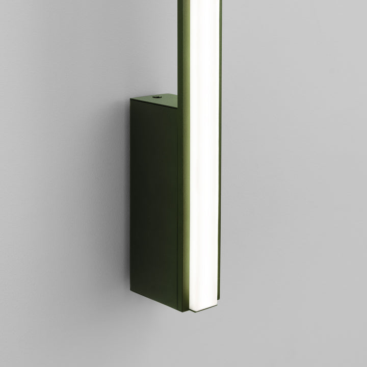 LAGOM 90 wall light, olive green, 4000K LED