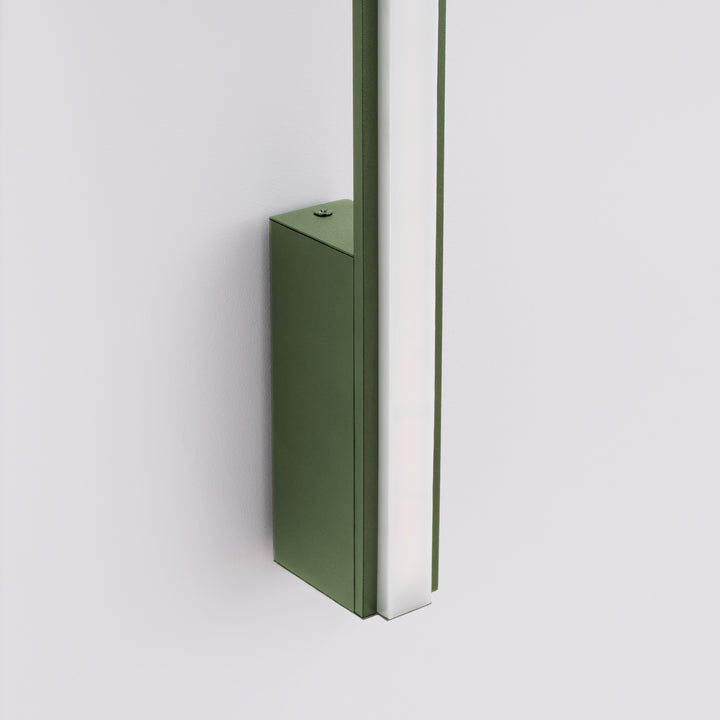 LAGOM 90 wall light, olive green, 4000K LED