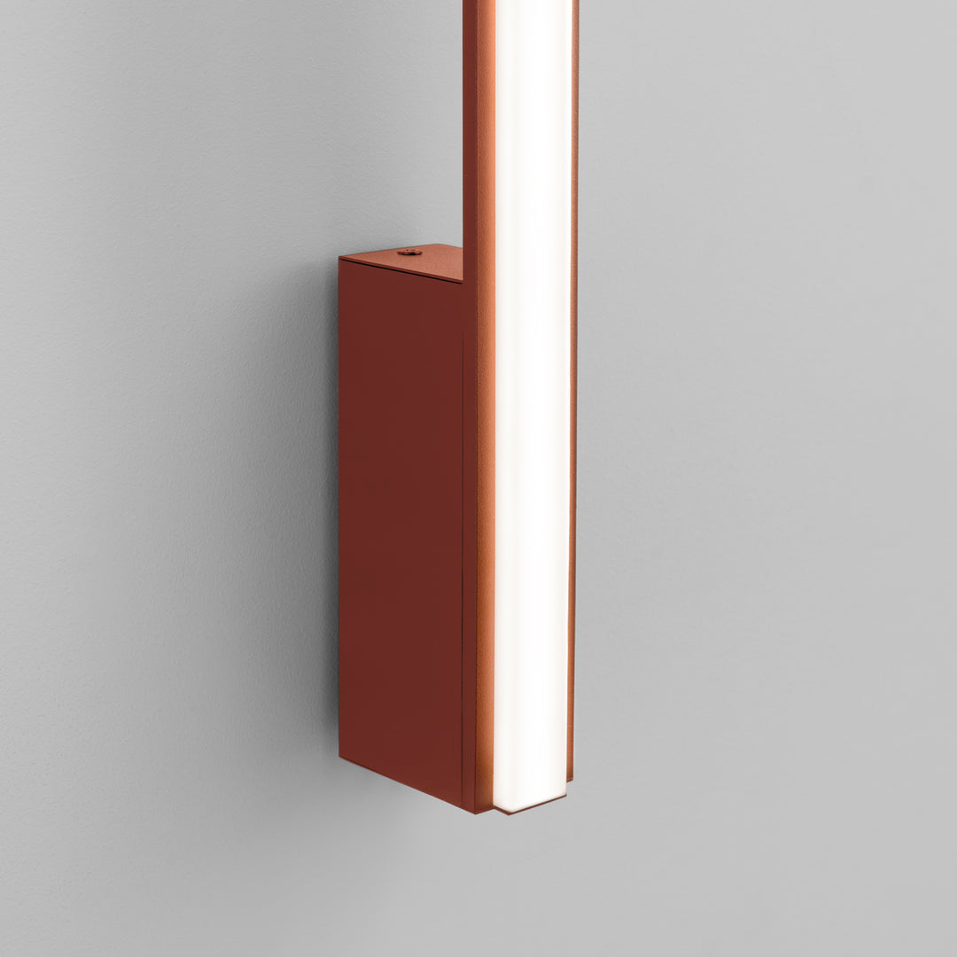 LAGOM 90 wall light, ochre red, LED 4000K