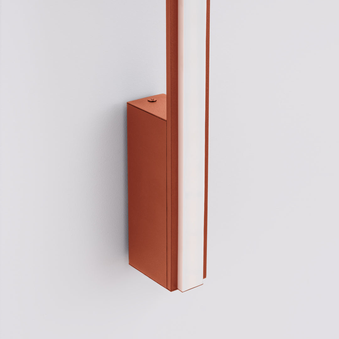 LAGOM 90 wall light, ochre red, LED 4000K