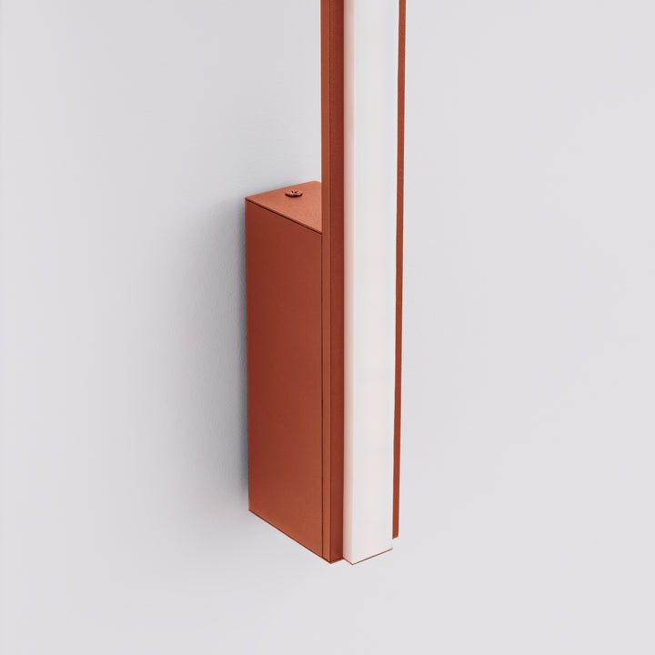 LAGOM 90 wall light, ochre red, LED 4000K