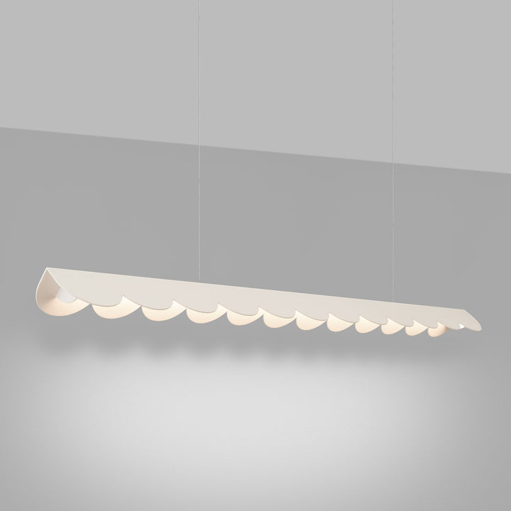 Suspension BISCUIT beige allumée, suspendue