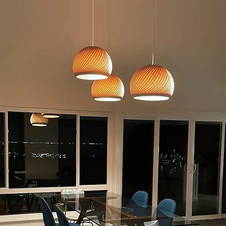 Suspension moderne en bois design élégant style chic