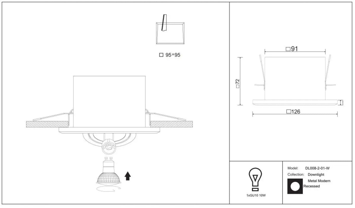 Schéma d'installation du luminaire