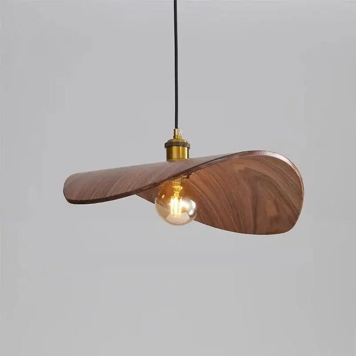 Suspension luminaire en bois et métal au style élégant et moderne