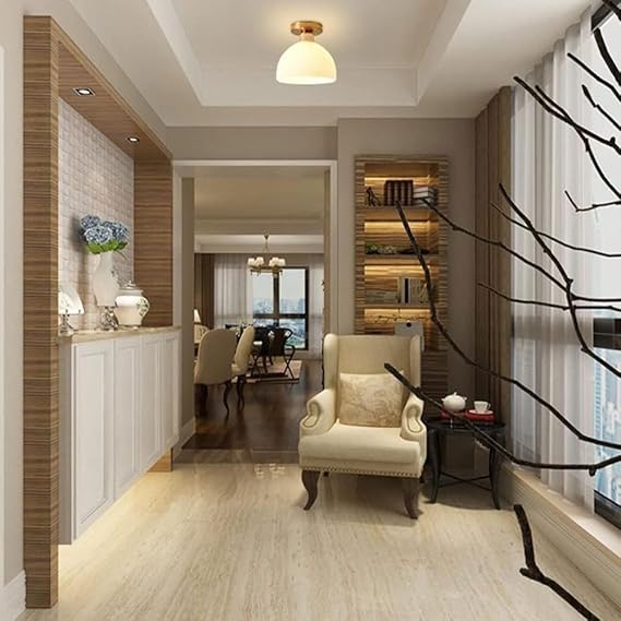 Luminaire Plafonnier En Céramique Blanc Minimaliste