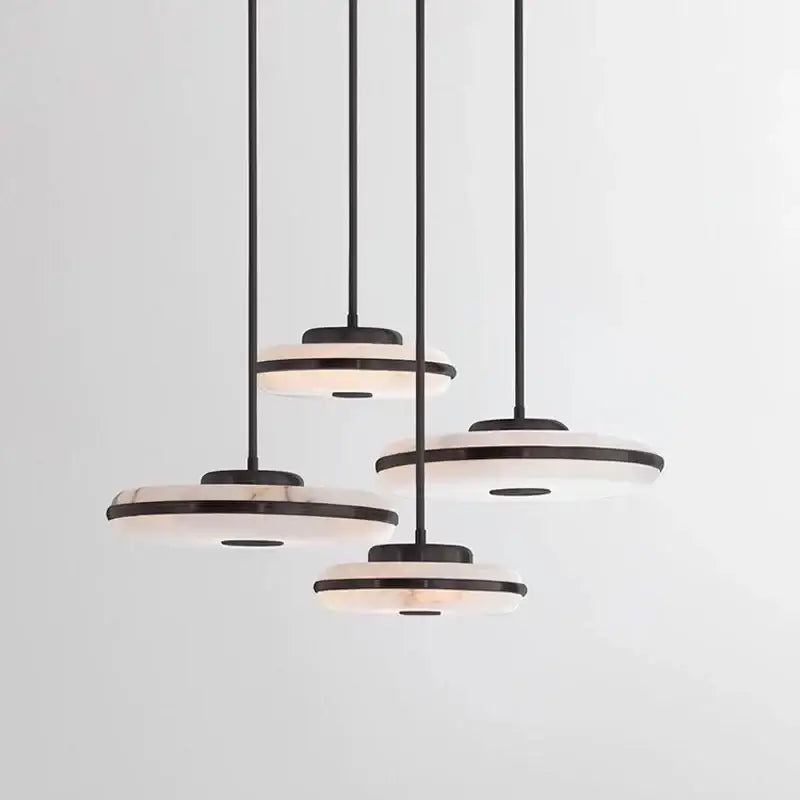 Suspension luminaire design led marbré pour salon moderne