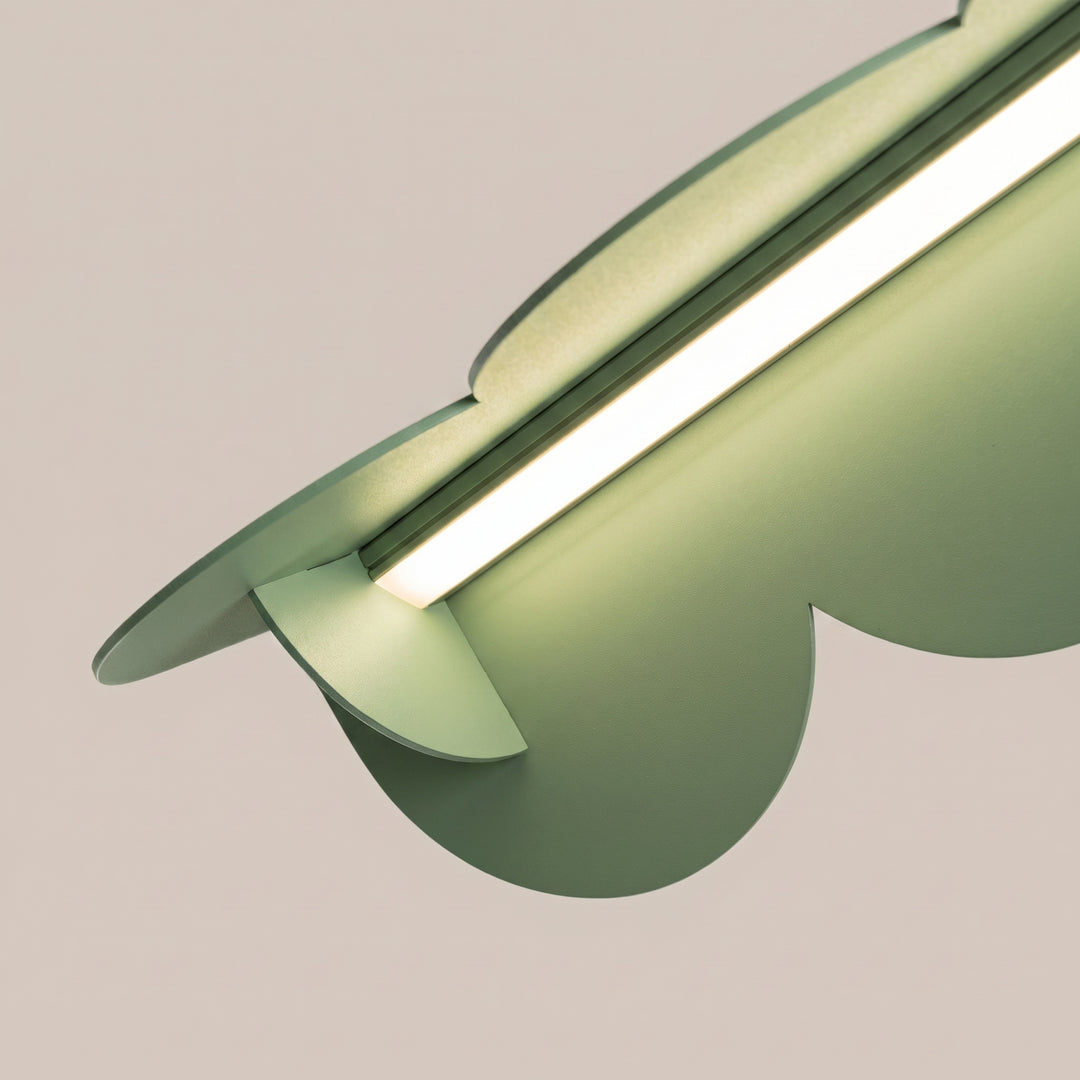 Suspension BISCUIT sauge allumée, bandeau LED