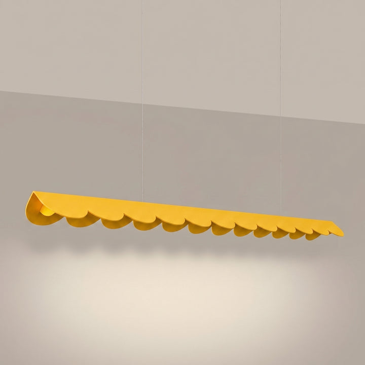 Suspension BISCUIT jaune allumée, suspendue