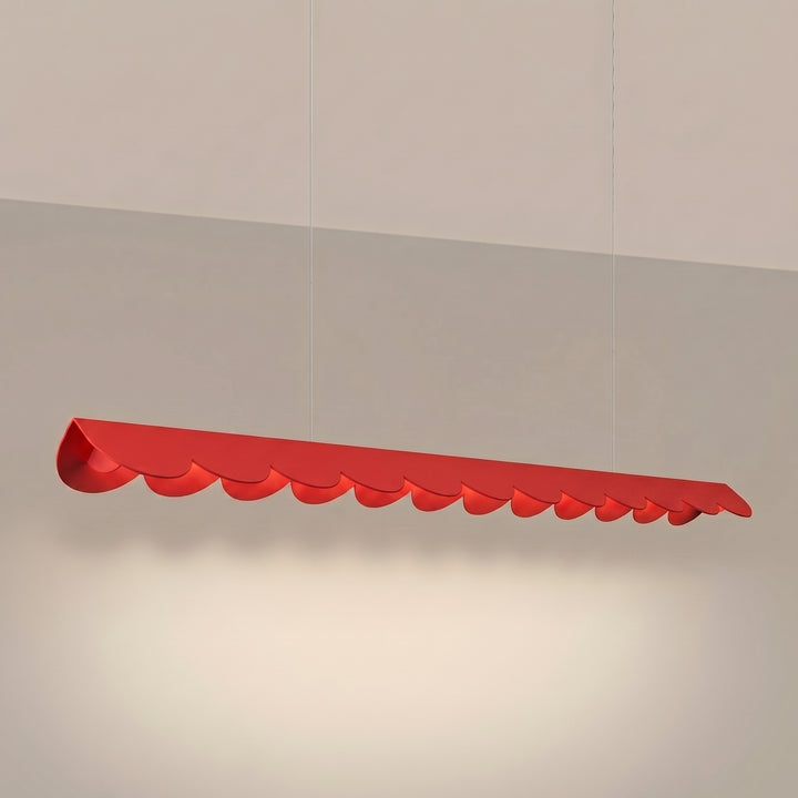 Suspension BISCUIT rouge allumée, suspendue