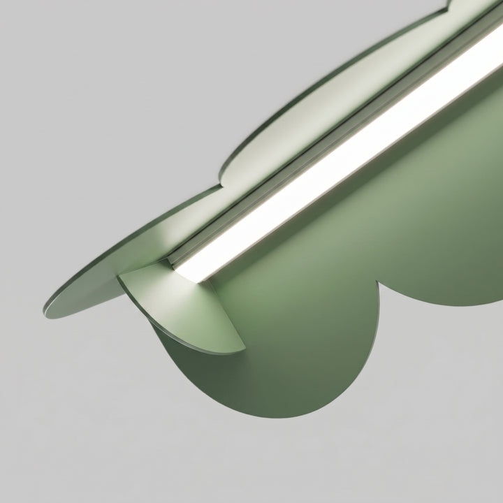 Suspension BISCUIT sauge allumée, bandeau LED