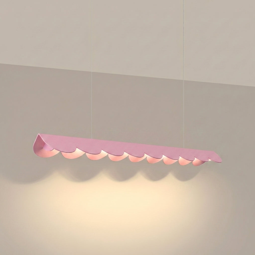 Suspension BISCUIT rose allumée, suspendue