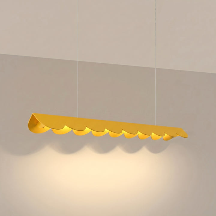 Suspension BISCUIT jaune allumée, suspendue