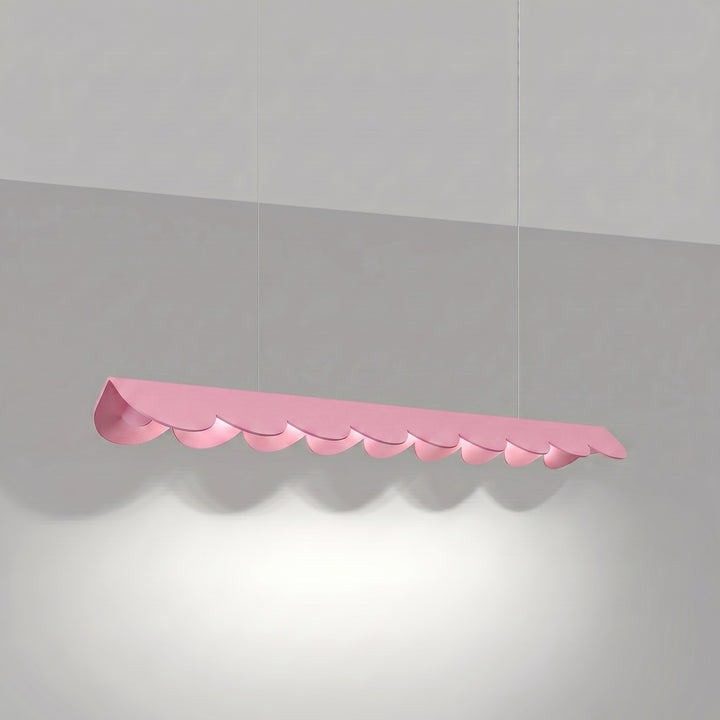 Suspension BISCUIT rose allumée, suspendue
