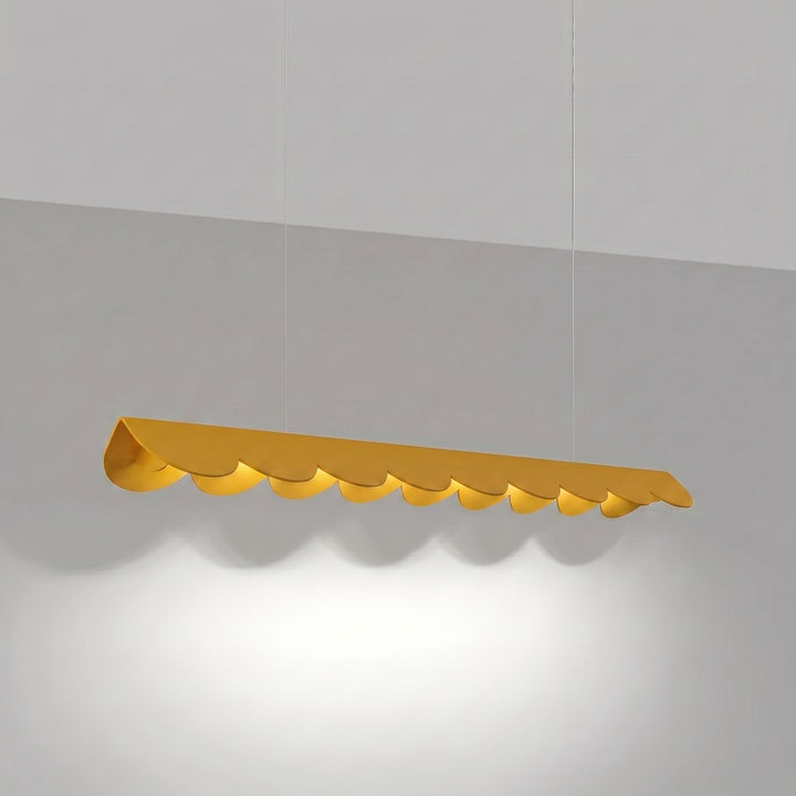 Suspension BISCUIT jaune allumée, suspendue