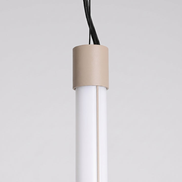 Suspension tube TRANG taupe détail de l'embout
