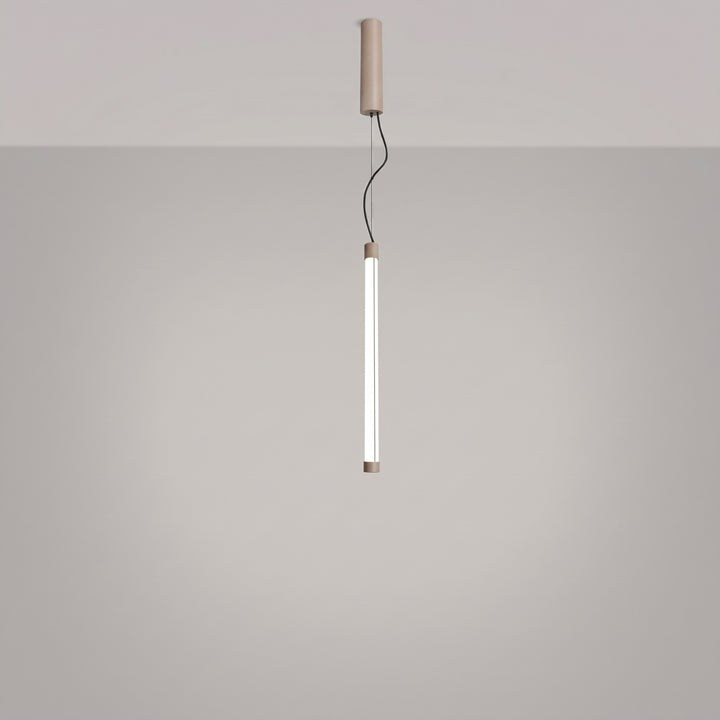 Suspension tube TRANG taupe allumée, suspendue