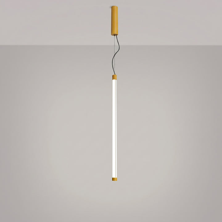 Suspension tube TRANG jaune allumée, suspendue