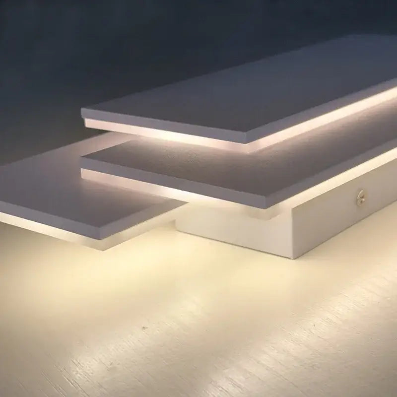 Applique murale led rectangles design moderne noir