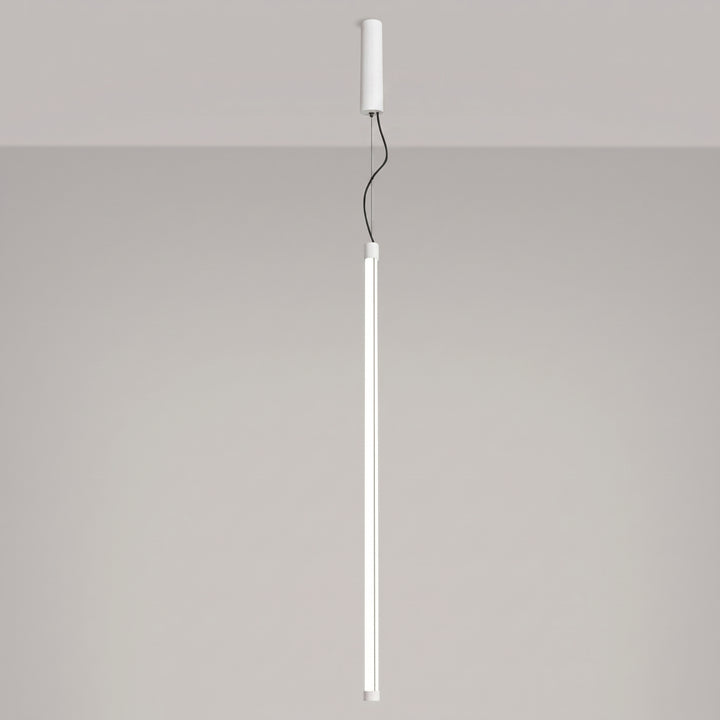 Suspension tube TRANG blanc allumée, suspendue