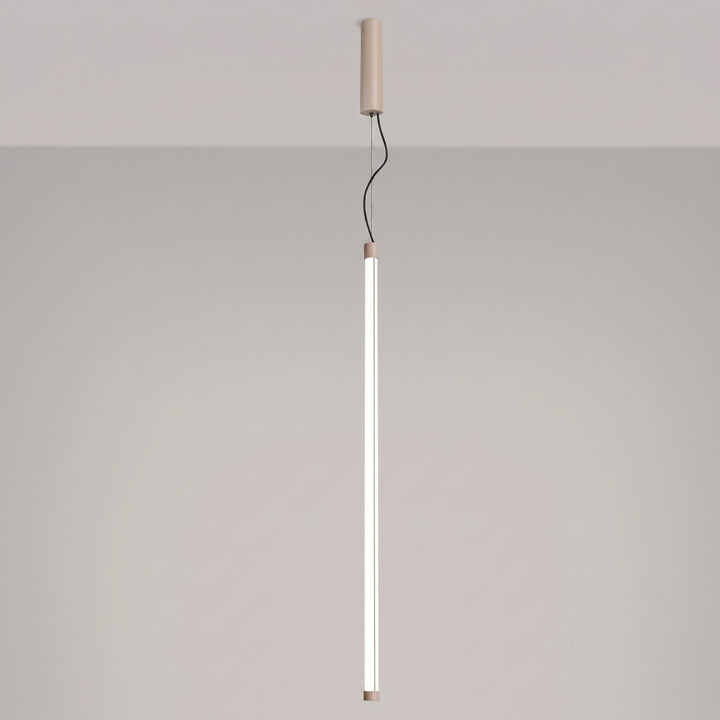Suspension tube TRANG taupe allumée, suspendue