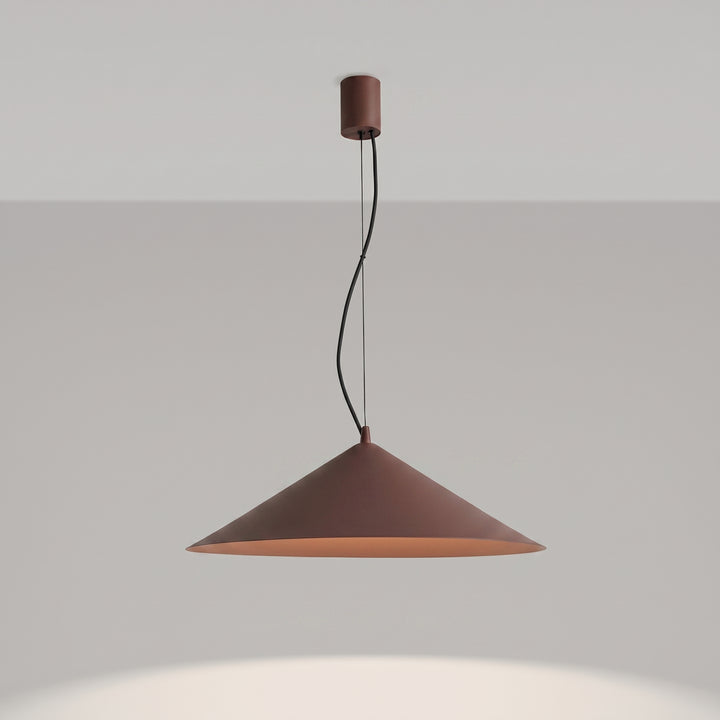 Suspension FINT marron allumée, suspendue