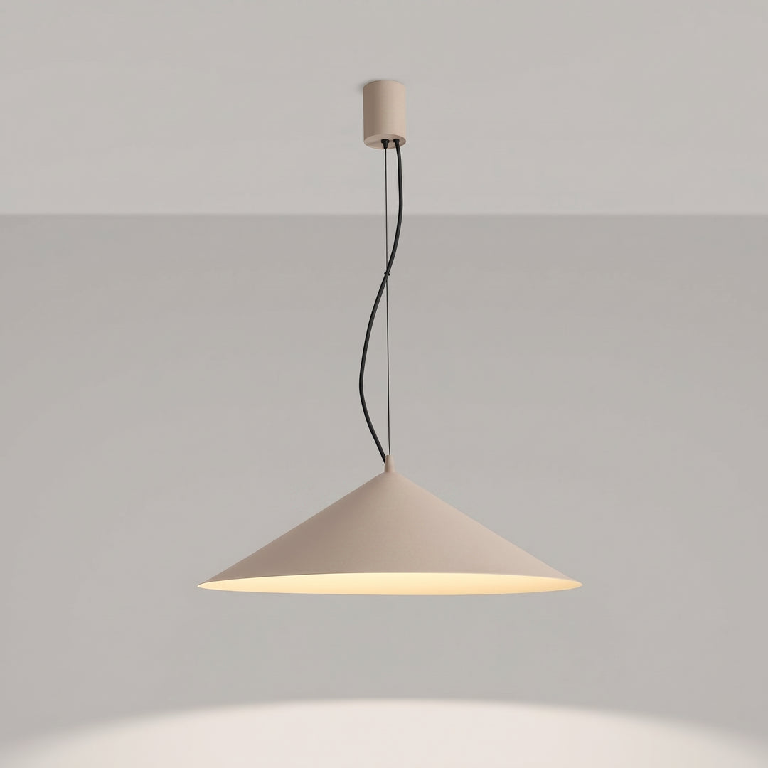 Suspension FINT taupe allumée, suspendue
