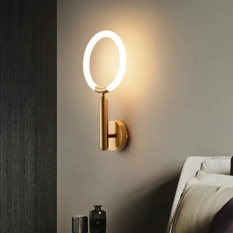 Applique murale design contemporain avec anneau lumineux