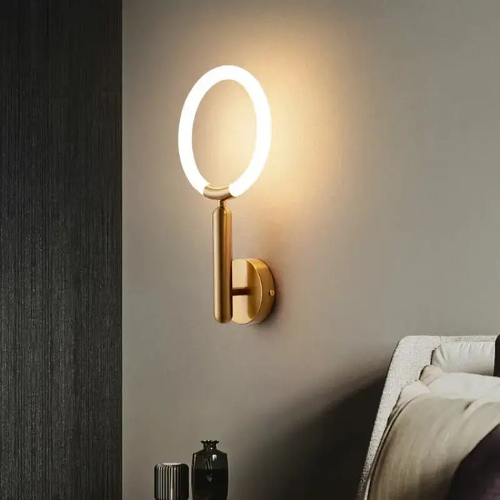 Applique murale design contemporain avec anneau lumineux