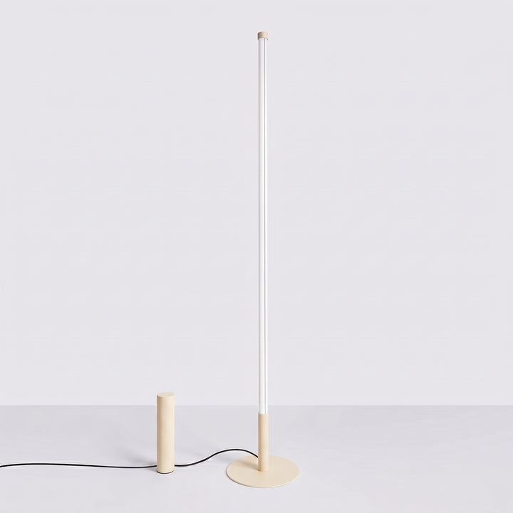 Lampadaire TRANG beige éteinte, vue d'ensemble