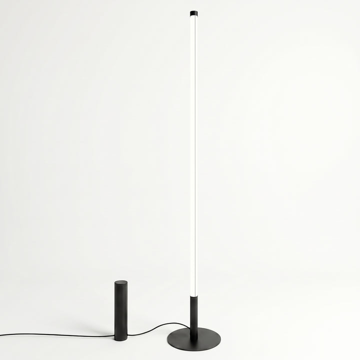 Lampadaire TRANG noir éteinte, vue d'ensemble