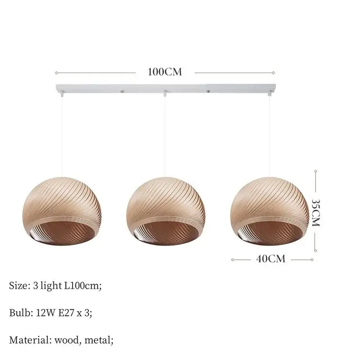 Suspension moderne en bois design élégant style chic