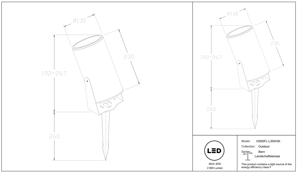 Schéma d'installation du luminaire