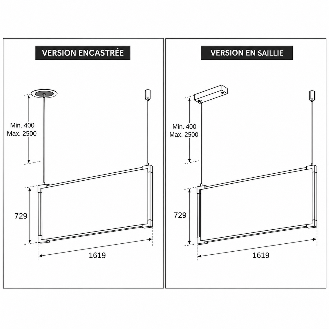 Suspension Luminaire | TUBS MODULAR (Rectangle Vertical)