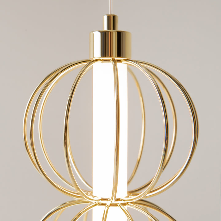 Suspension Luminaire | GOLDEN CAGE (Tube Vertical)