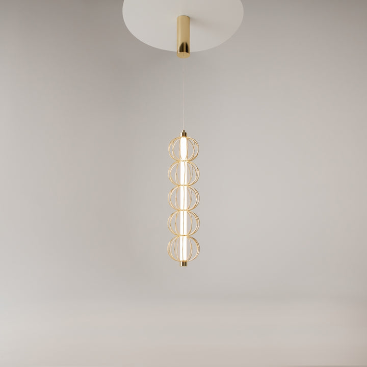 Suspension Luminaire | GOLDEN CAGE (Tube Vertical)