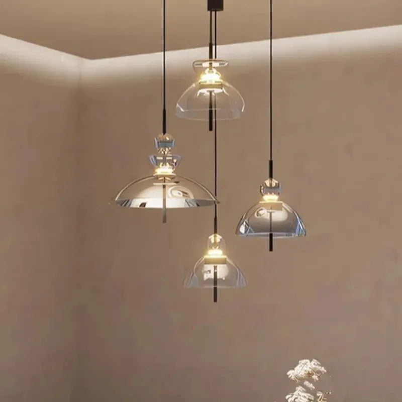 Nordic Glass LED Pendant Light for Restaurant Bedroom Bar Coffee Shop Kitchen Designer Chandelier Home Decor Lusters Lighting Fixtures