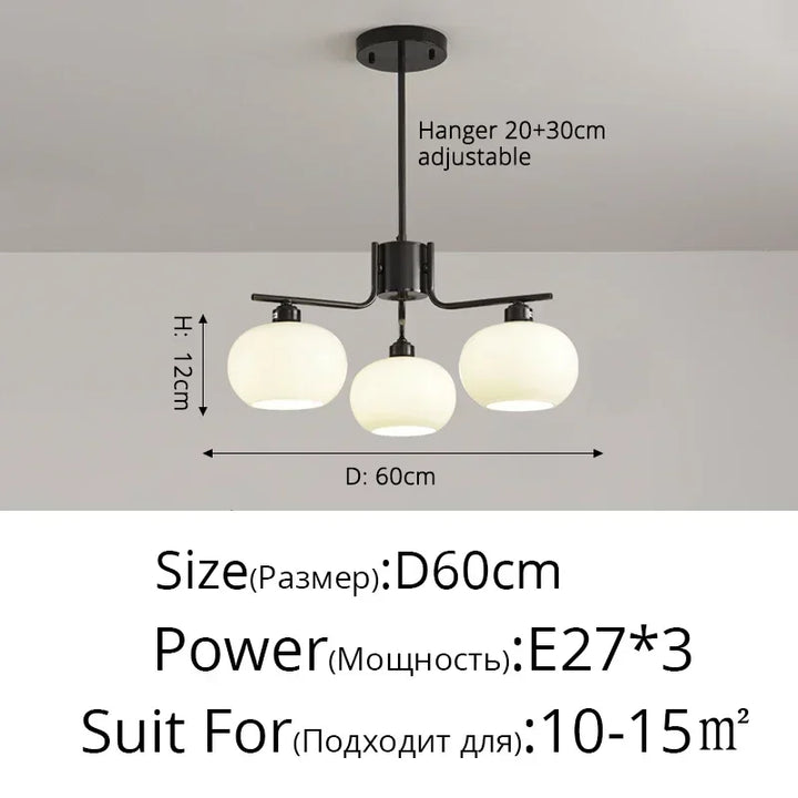 Modern Nordic LED Pendant Lights Simple Glass Home Decor Ceiling Chandeliers Restaurant Living Room Shop Interior Lightings