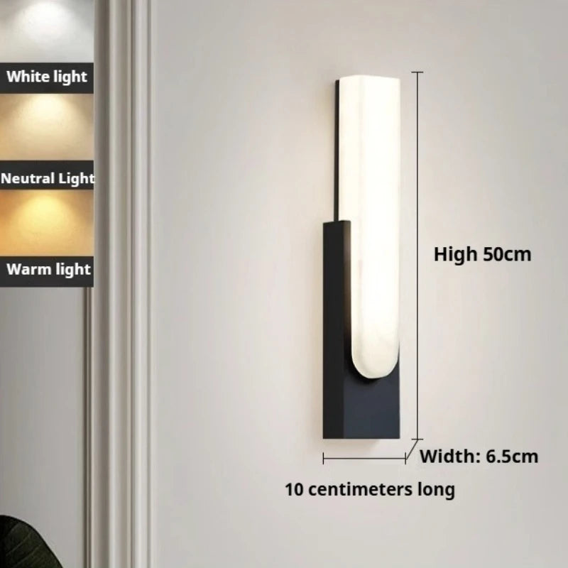 Nordic Modern Wall Lamp Bedroom Bedside Wall Mounted Fixture Sconces Lamps Led Simple Creative Gray Metal Home Decor Light